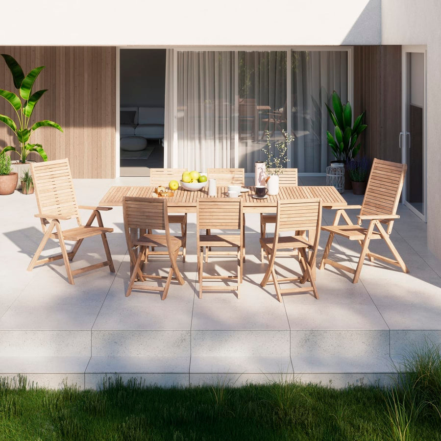Bricocenter BRICOCENTER - SOLARIS NATERIAL - Foldable armchair with Armrests - Acacia wood - 59x75xh109.5