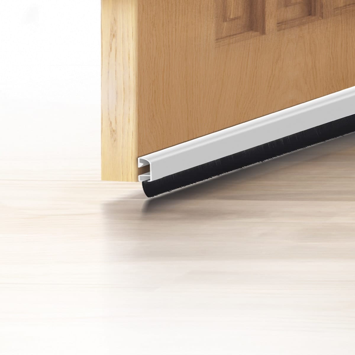 Bricocenter UNDER DOOR WITH ALUMINIUM BRUSH 1M WHITE AXTON