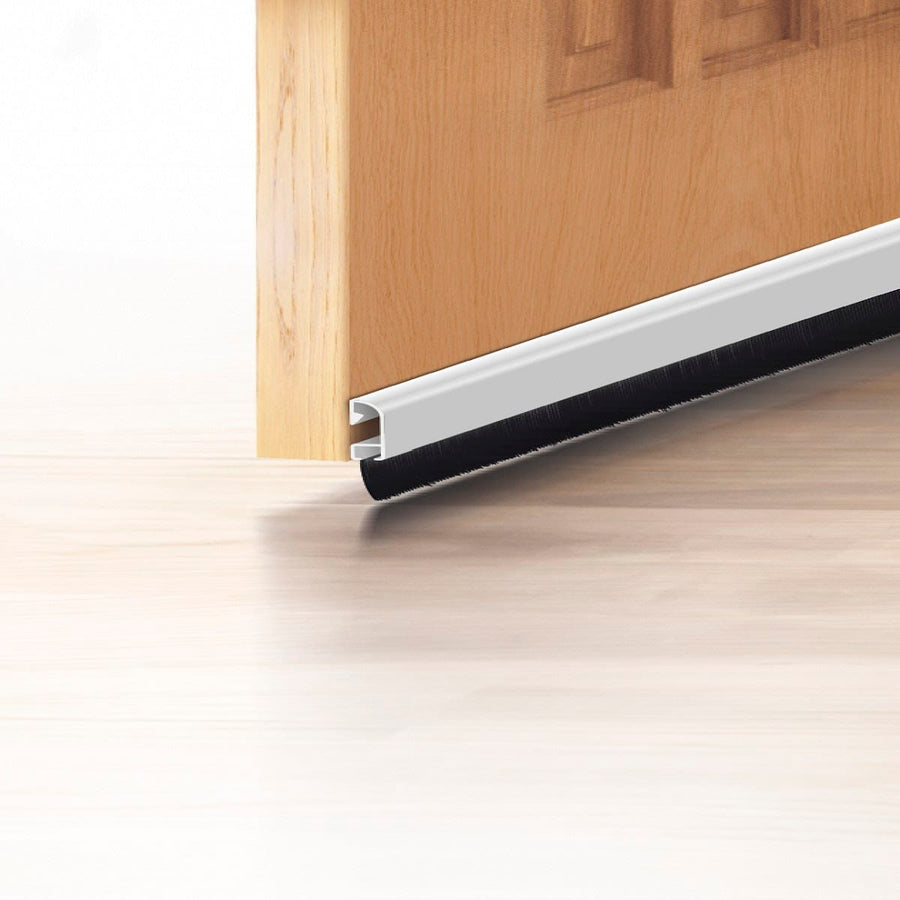 Bricocenter UNDER DOOR WITH ALUMINIUM BRUSH 1M WHITE AXTON