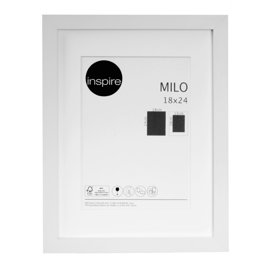 MILO FRAME 18X24 CM WOOD WHITE