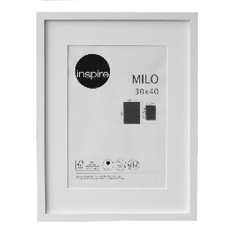 MILO FRAME 30X40 CM WOOD WHITE