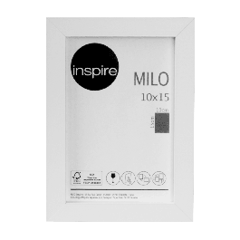 MILO FRAME 10X15 CM WHITE WOOD