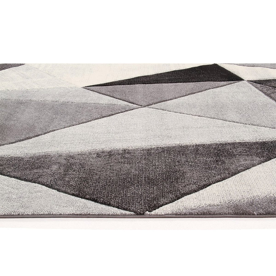Bricocenter RAY DIAMOND CARPET 190X133 MEDIUM PILE GREY POLYPROPYLENE