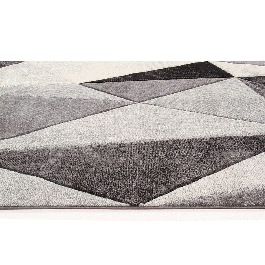 Bricocenter RAY DIAMOND CARPET 190X133 MEDIUM PILE GREY POLYPROPYLENE