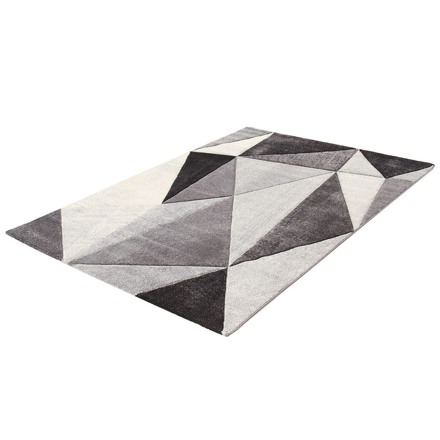 Bricocenter RAY DIAMOND CARPET 190X133 MEDIUM PILE GREY POLYPROPYLENE