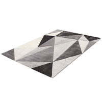 RAY DIAMOND CARPET 190X133 MEDIUM PILE GREY POLYPROPYLENE