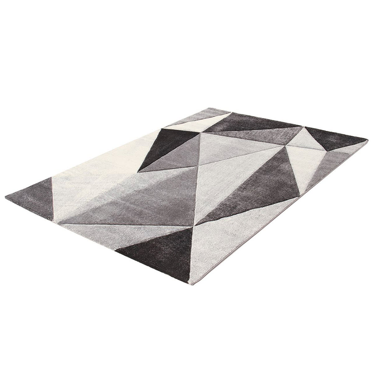 Bricocenter RAY DIAMOND CARPET 160X230 MEDIUM PILE GREY POLYPROPYLENE