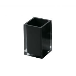 RAINBOW BLACK RESIN TOOTHBRUSH HOLDER