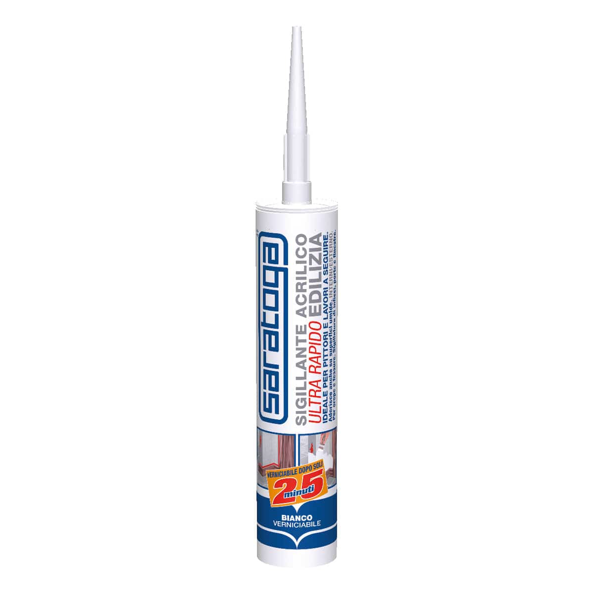 Bricocenter WHITE PAINTABLE QUICK SEALANT 300 ML