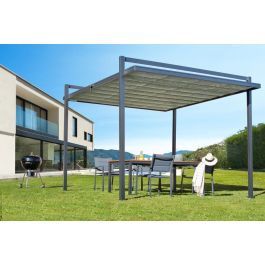 ELYSIA NAZALIAL - aluminium pergola textile anthracite cover 3.1X3.5 M
