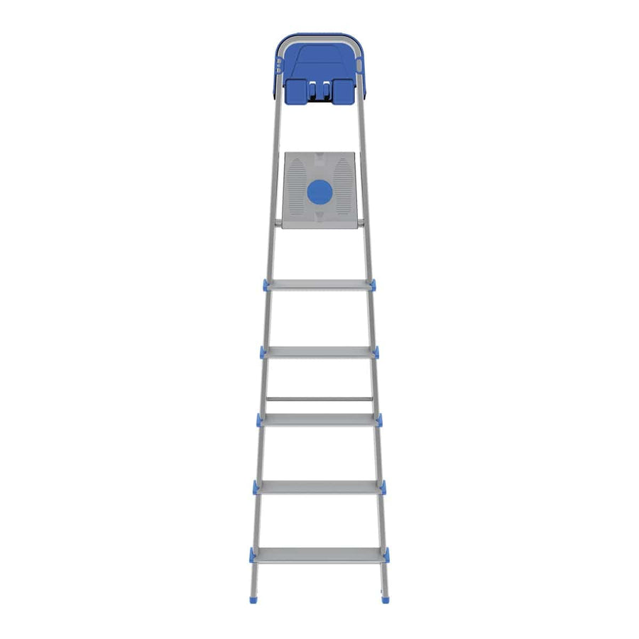 Bricocenter ATLANTIC LADDER 6 EXTRA WIDE STEPS 12 CM,ALUMINIUM FRAME 40X24 MM