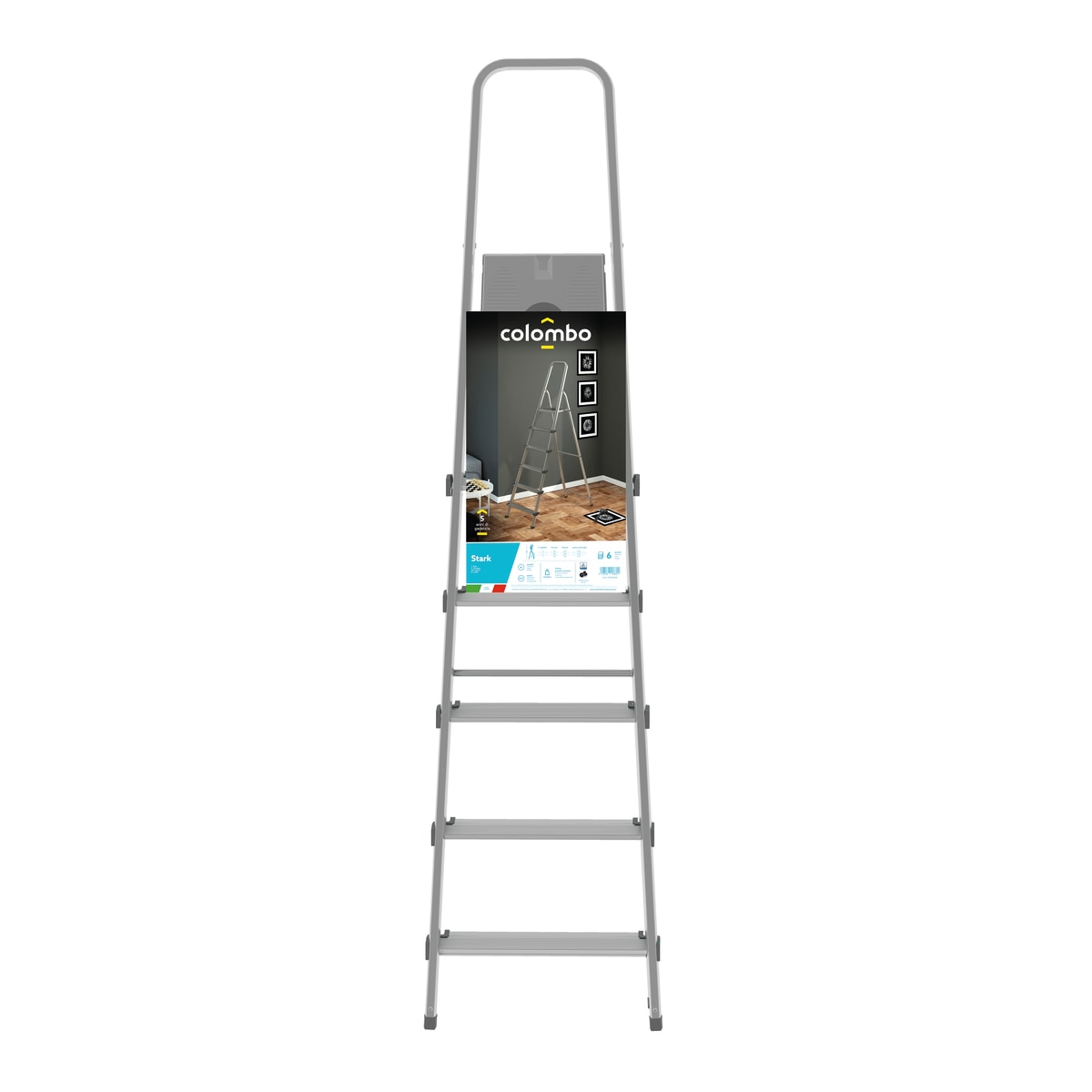 STEEL-ALUMINIUM DOMESTIC LADDER 6 STEPS