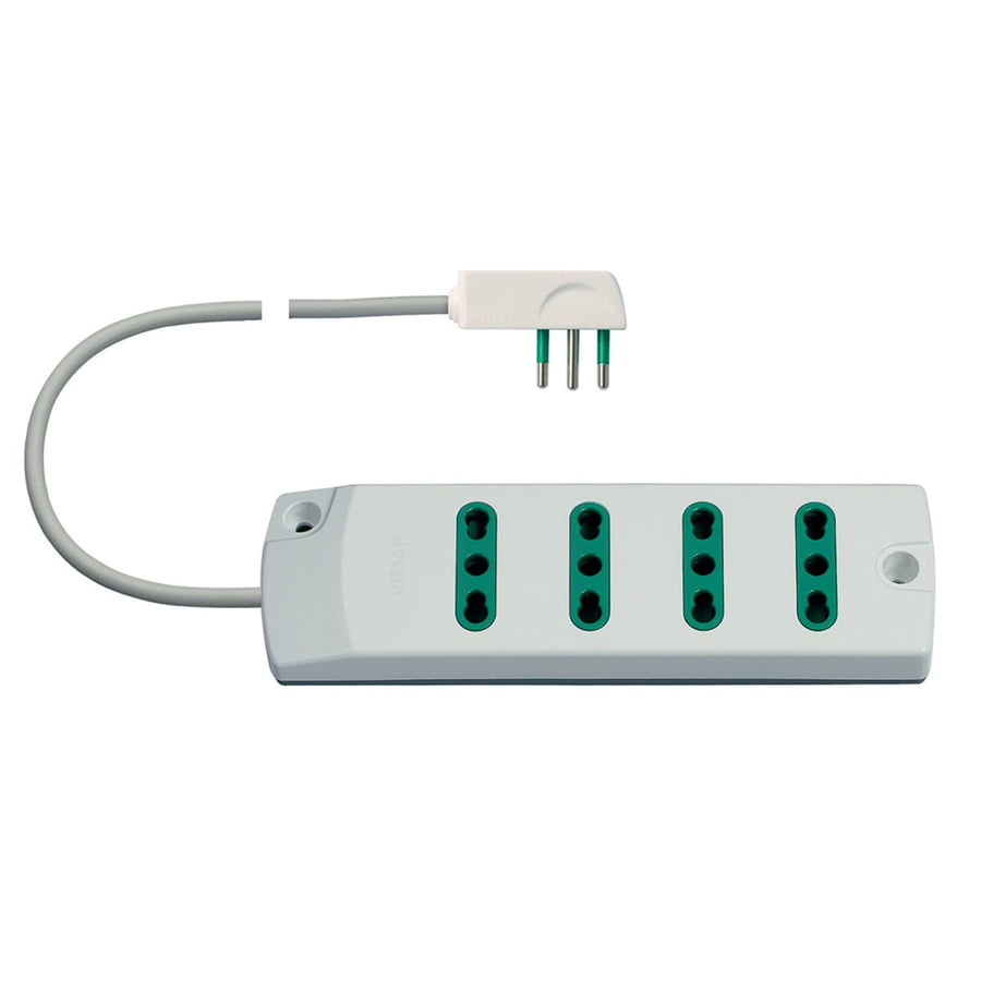Bricocenter MULTISOCKET PLUG 16A 4 SOCKETS 2-PIN 10/16A CABLE 1.5MT WHITE