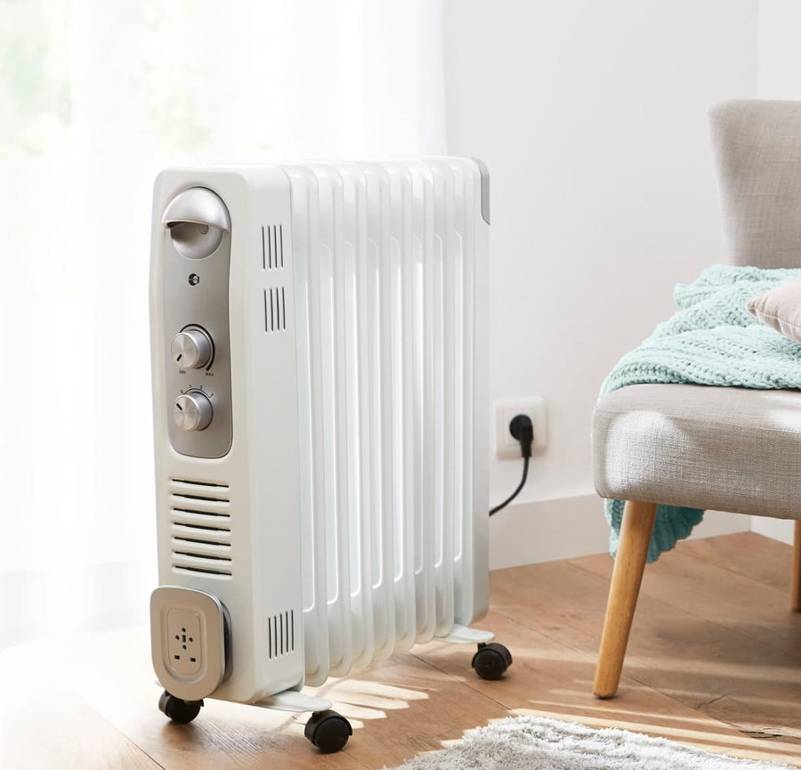 Bricocenter RADIATORE AD OLIO OLEA 2 -3 POTENZE 0,8/1,2/2 KW 9 ELEMENTS -THERMOSTATO