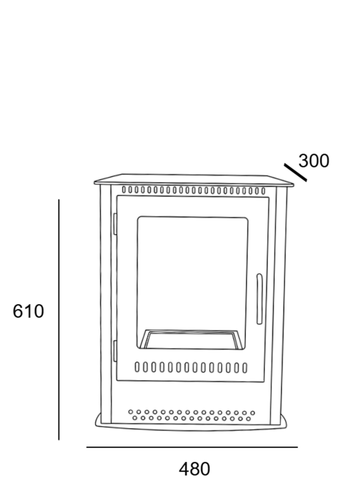 Biostufa Ruby Delta model, black and white, 3 kW