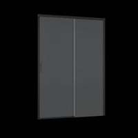 SLIDING DOOR REMIX SENSEA L 140 H 195 CM CLEAR GLASS 8 MM BLACK PROFILES