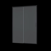 SLIDING DOOR REMIX SENSEA L 140 H 195 CM CLEAR GLASS 8 MM BLACK PROFILES