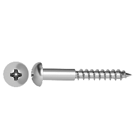 STAINLESS STEEL ROUND HEAD WOOD SCREWS PCS 4X40M