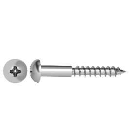 STAINLESS STEEL SCREWS FOR WOOD ROUND HEAD 5X30M M 12 PIECES
