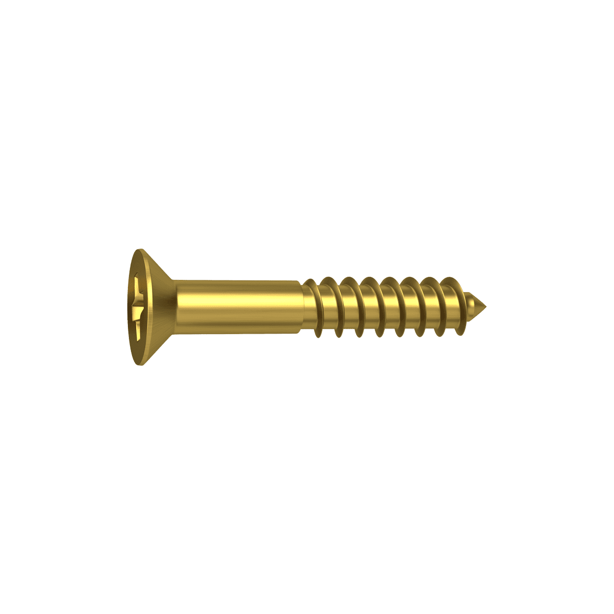 BRASS-PLATED WOOD SCREW PH 3X20 MM , 25 PIECES
