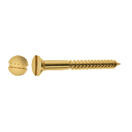 BRASS-PLATED WOOD SCREW CUT 4X30 10PCS.