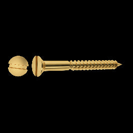 BRASS-PLATED WOOD SCREW CUT 4X16 20 PIECES