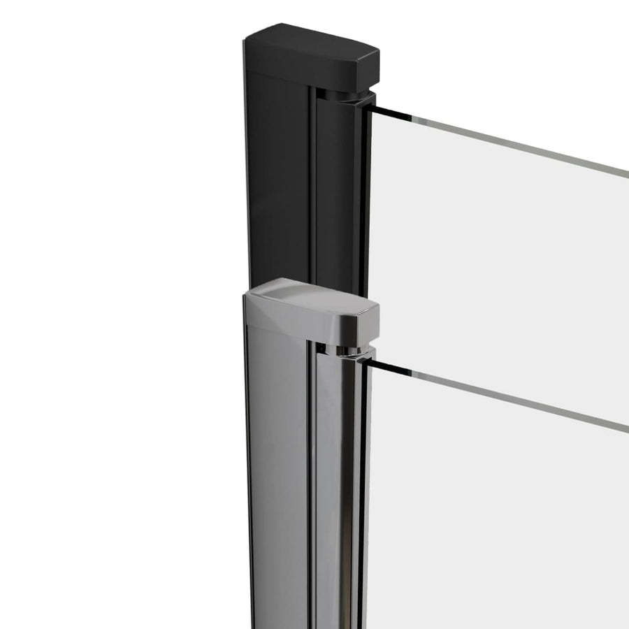 Bricocenter PORTA SCORREVOLE REMIX SENSEA L 140 H 195 CM VETRO TRASPARENTE 8 MM PROFILI CROMO