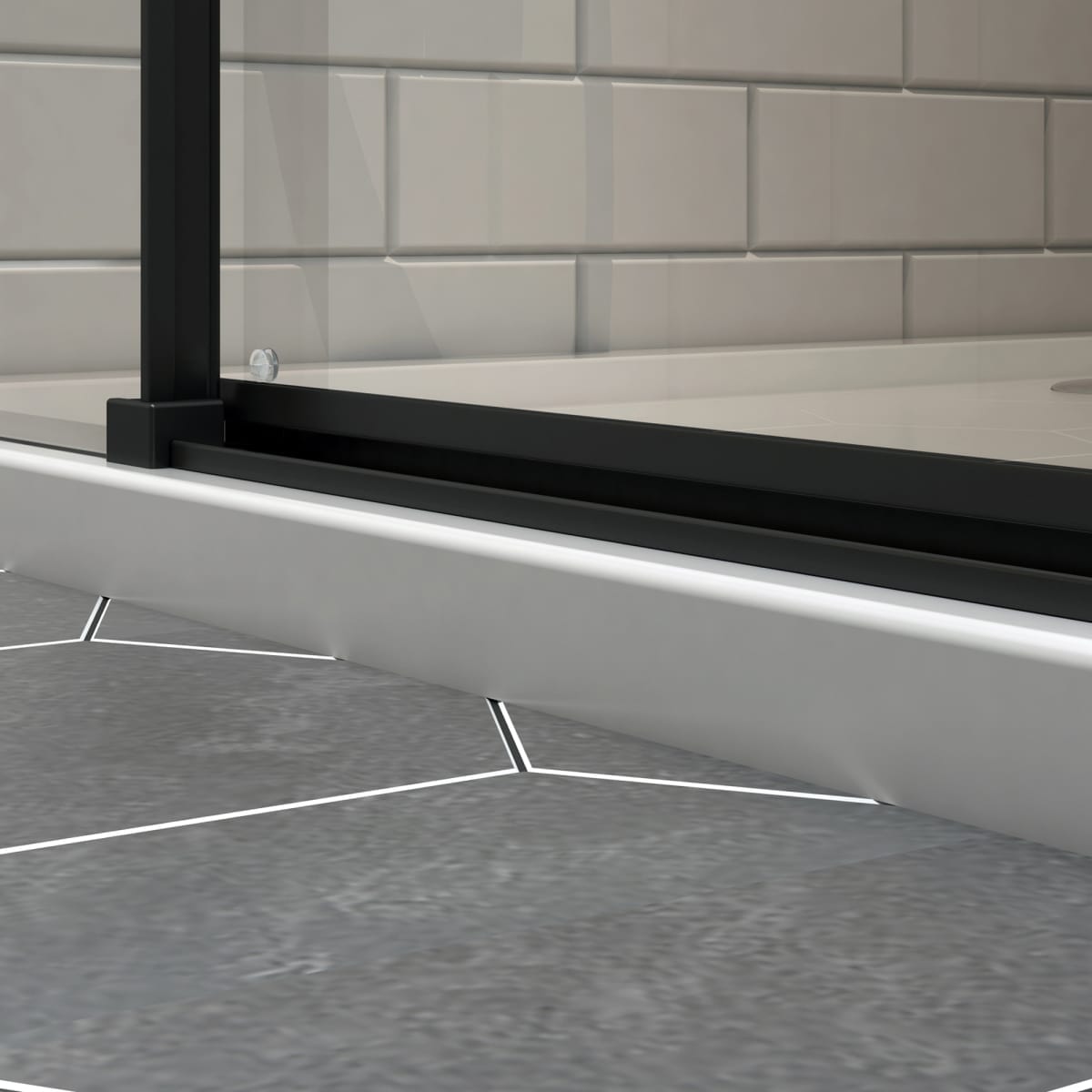 Bricocenter BOX DOCCIA RETTANGOLARE REMIX SENSEA L 70 X 100 H 195 CM VETRO 6 MM TRASPARENTE NERO