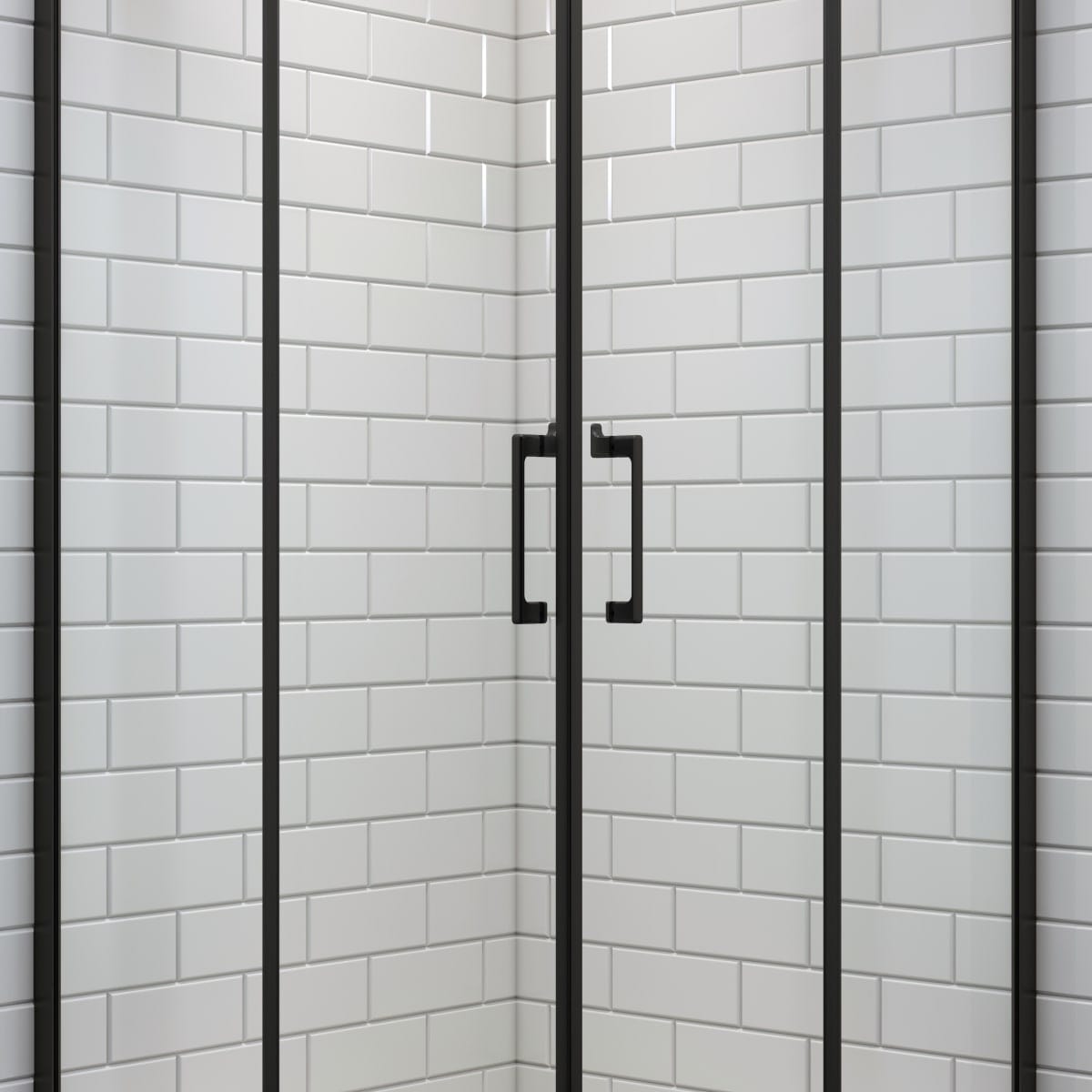 Bricocenter RECTANGULAR SHOWER STALL REMIX SENSEA L 80 X 100 H 195 CM GLASS 6 MM CLEAR BLACK