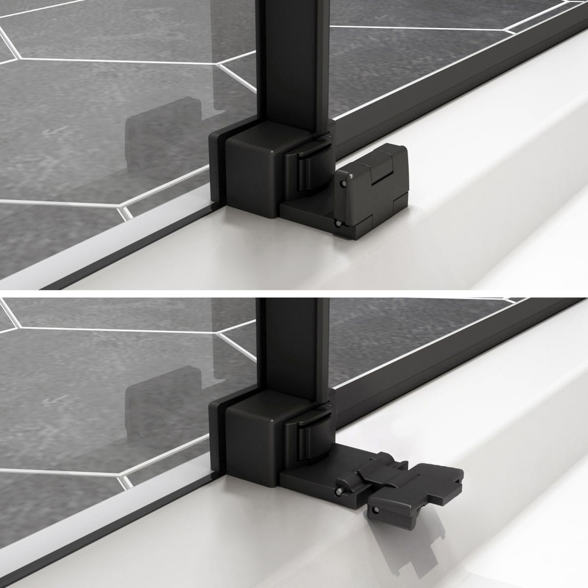 Bricocenter BOX DOCCIA RETTANGOLARE REMIX SENSEA L 70 X 100 H 195 CM VETRO 6 MM TRASPARENTE NERO