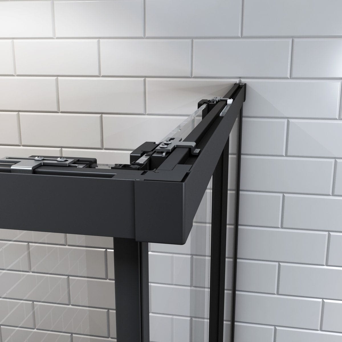 Bricocenter BOX DOCCIA RETTANGOLARE REMIX SENSEA L 70 X 100 H 195 CM VETRO 6 MM TRASPARENTE NERO