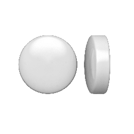 WHITE PLASTIC ROUND SCREW COVER DIAM. 15 MM, 4 PIECES