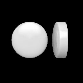 WHITE PLASTIC ROUND SCREW COVER DIAM. 15 MM, 4 PIECES
