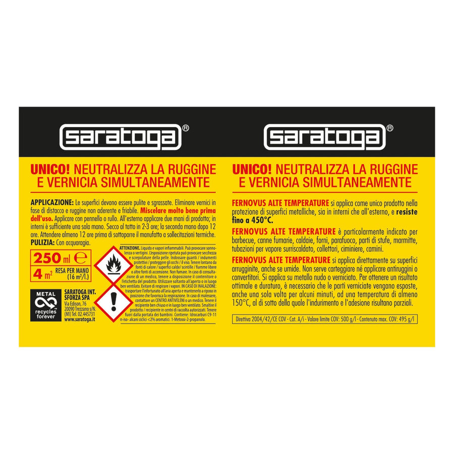 Bricocenter HIGH TEMPERATURE ENAMEL 250ML BLACK