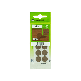 ADHESIVE PLASTIC SCREW COVER OAK DIAM 13 MM, 100 PIECES
