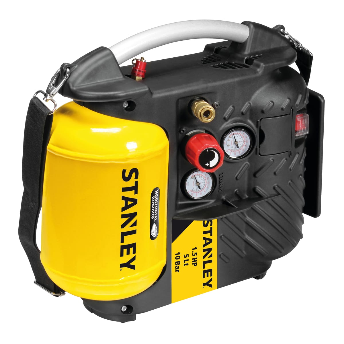 STANLEY PORTABLE AIRBOSS COMPRESSOR 1.5HP SELF-LUBRICATED 10 BAR180 L/M