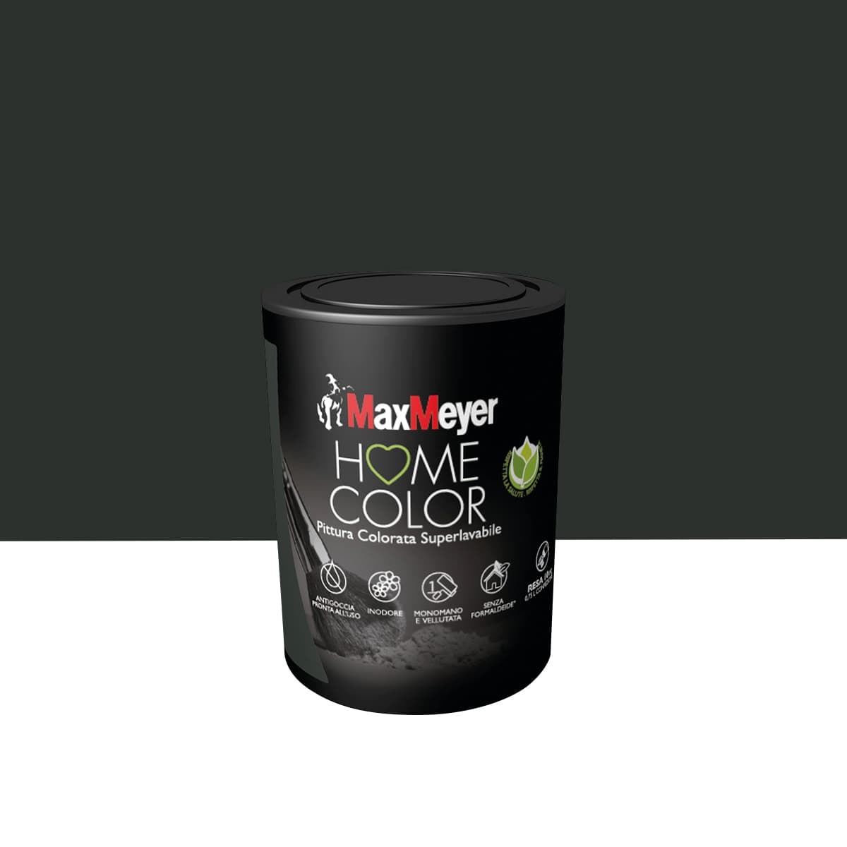 Bricocenter SUPERWASHABLE BLACK PAINT HOME COLOUR 750 ML