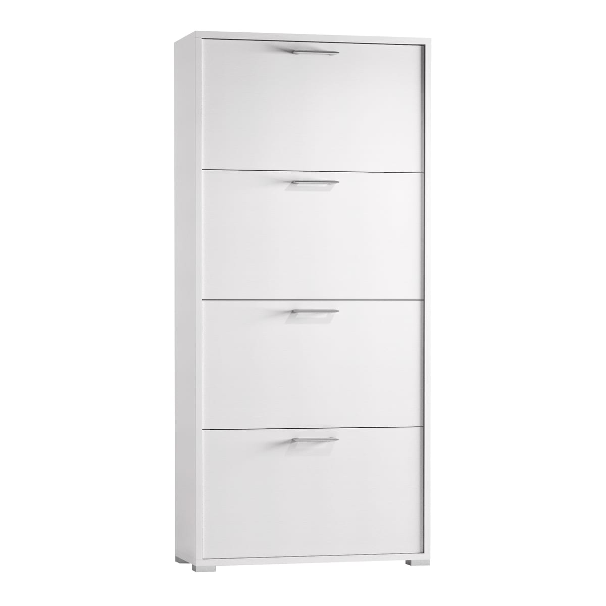 4-DOOR SHOE CABINET WHITE 147X67X28