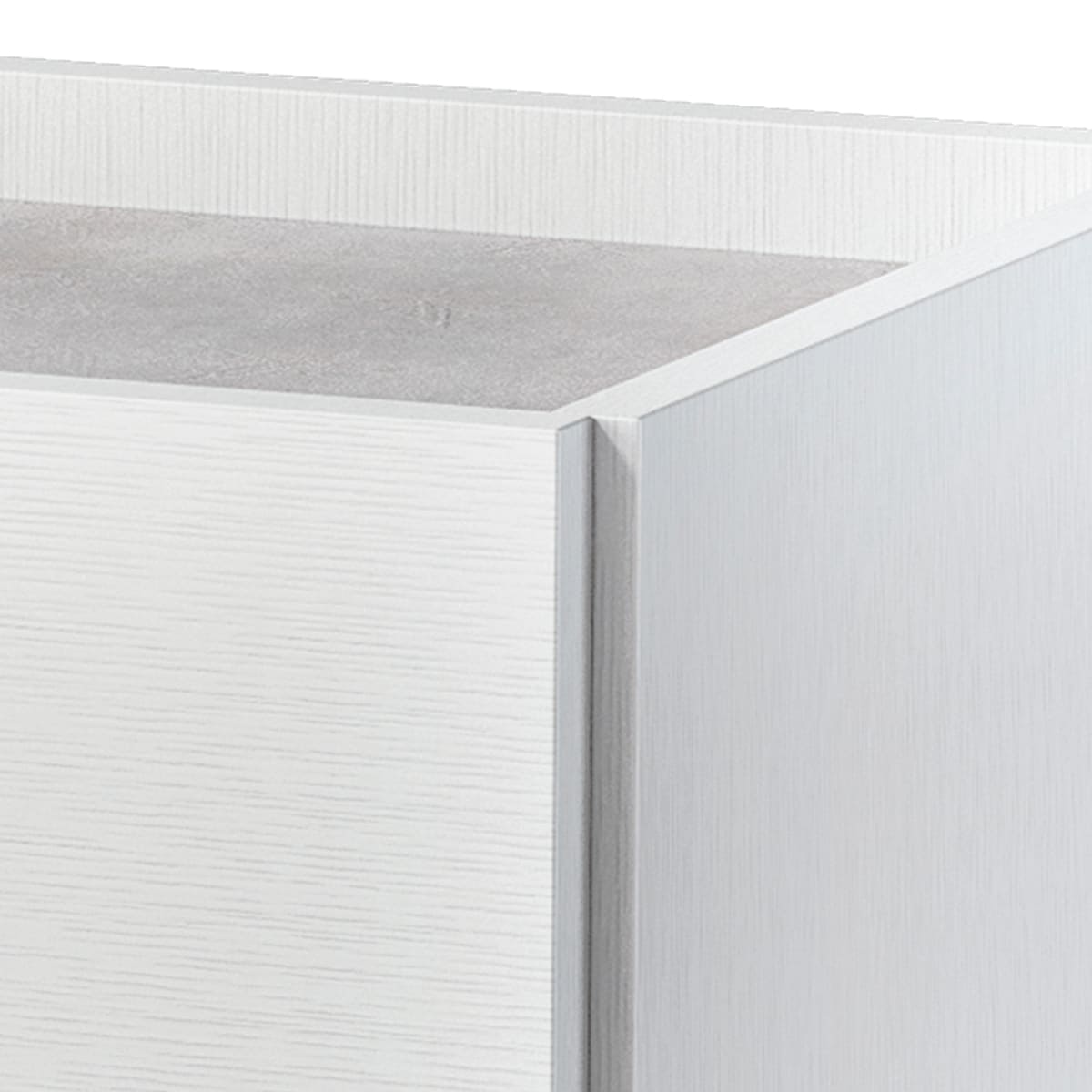 Bricocenter chest of drawers 4 DRAWERS W50xD40xH87CM IN MELAMINE WOOD WHITE COLOR