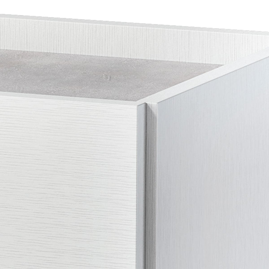 Bricocenter chest of drawers 4 DRAWERS W50xD40xH87CM IN MELAMINE WOOD WHITE COLOR