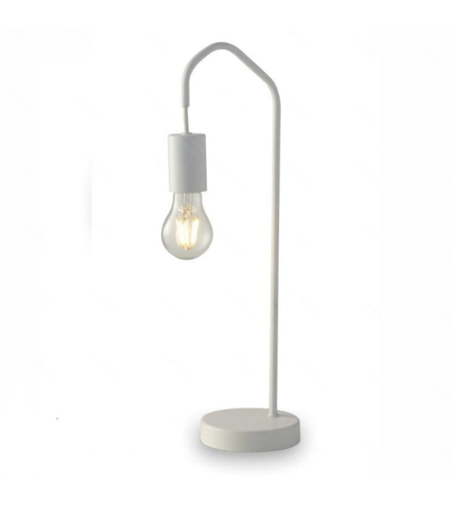 Bricocenter TABLE LAMP HABITAT METAL WHITE 1XE27 17X48CM