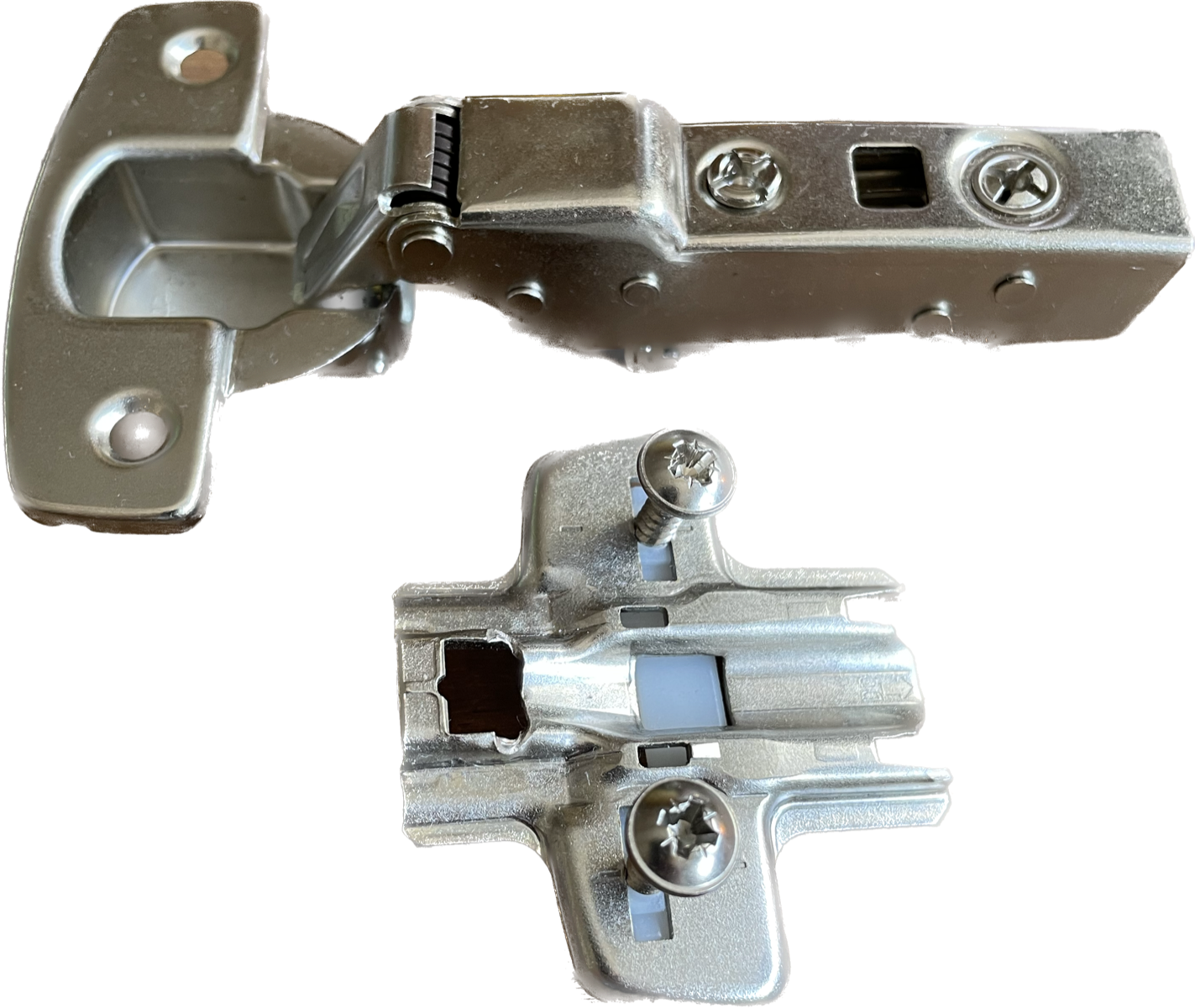 Spring Hinge with Nickel-Plated 35mm 1/2 External