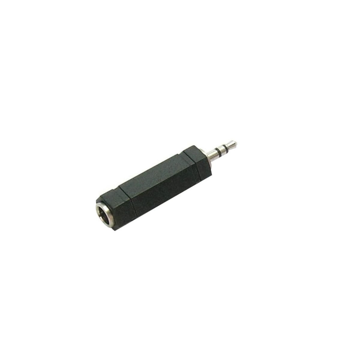 AUDIO JACK MALE/FEMALE ADAPTER BLACK