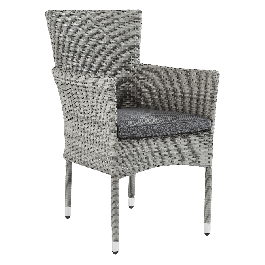 DAVOS NATERIAL ARMCHAIR wicker synthetic aluminum with cushion