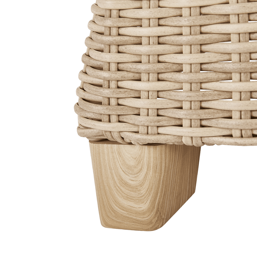Set of 2 Naterial Medena dining chairs in wicker with an aluminium frame