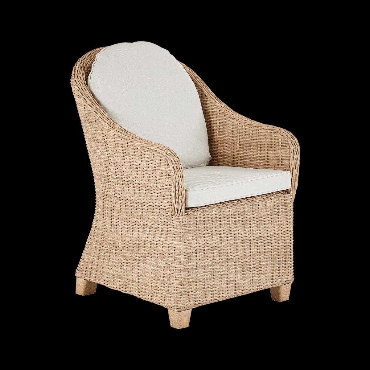 Bricocenter MEDENA NATERIAL ARMCHAIR 70X63X90cm synthetic wicker aluminum with cushion