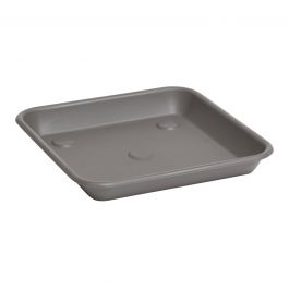 SQUARE PLASTIC SAUCER 16 CM ANTHRACITE
