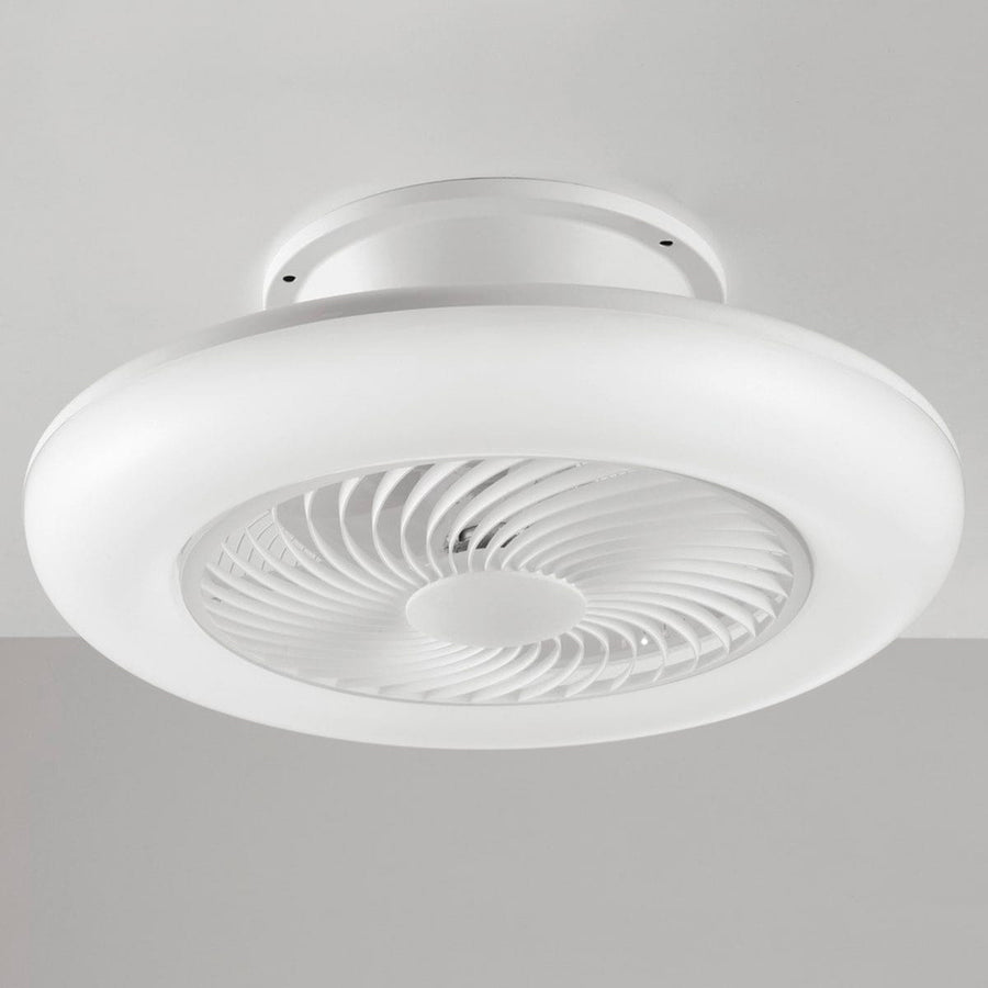 Bricocenter CEILING LIGHT WITH FAN ALISEO ACRYLIC WHITE D60 LED 40W CCT SMART