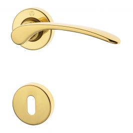 HANDLE ELBA ROSETTE POLISHED GOLD