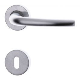 MILENA HANDLE SATIN CHROME ROSETTE